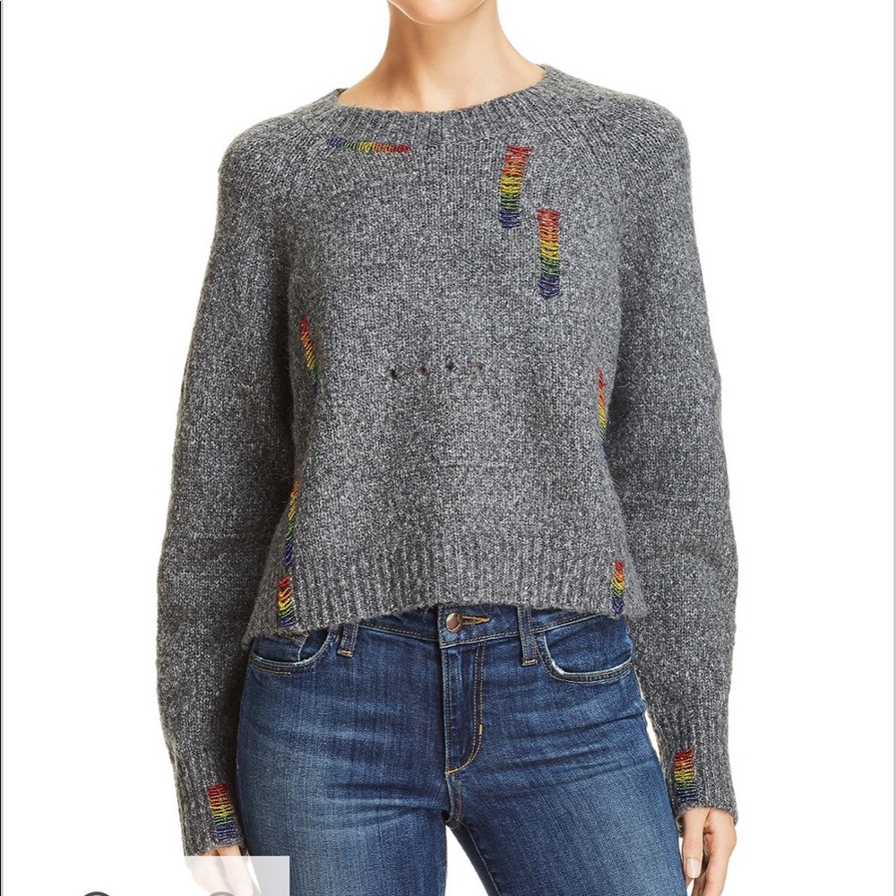 Honey Punch rainbow sweater size M